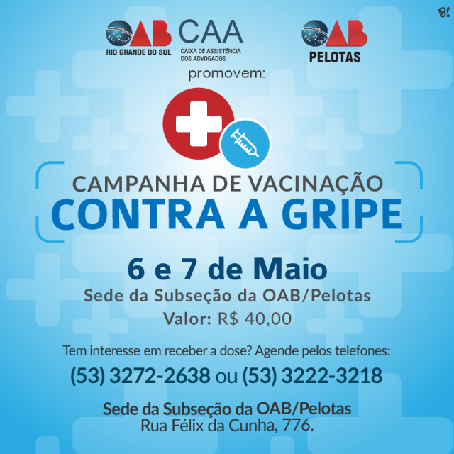 OAB_04_15_WM Campanha de vacinação contra a gripe