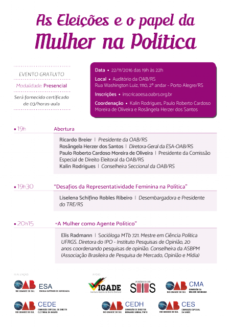 eleicoes e a mulher politica